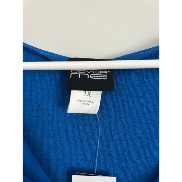 Cover Me Royal Blue Swim Cover Up Hooded NWT Women's 1X - Picture 4 of 6